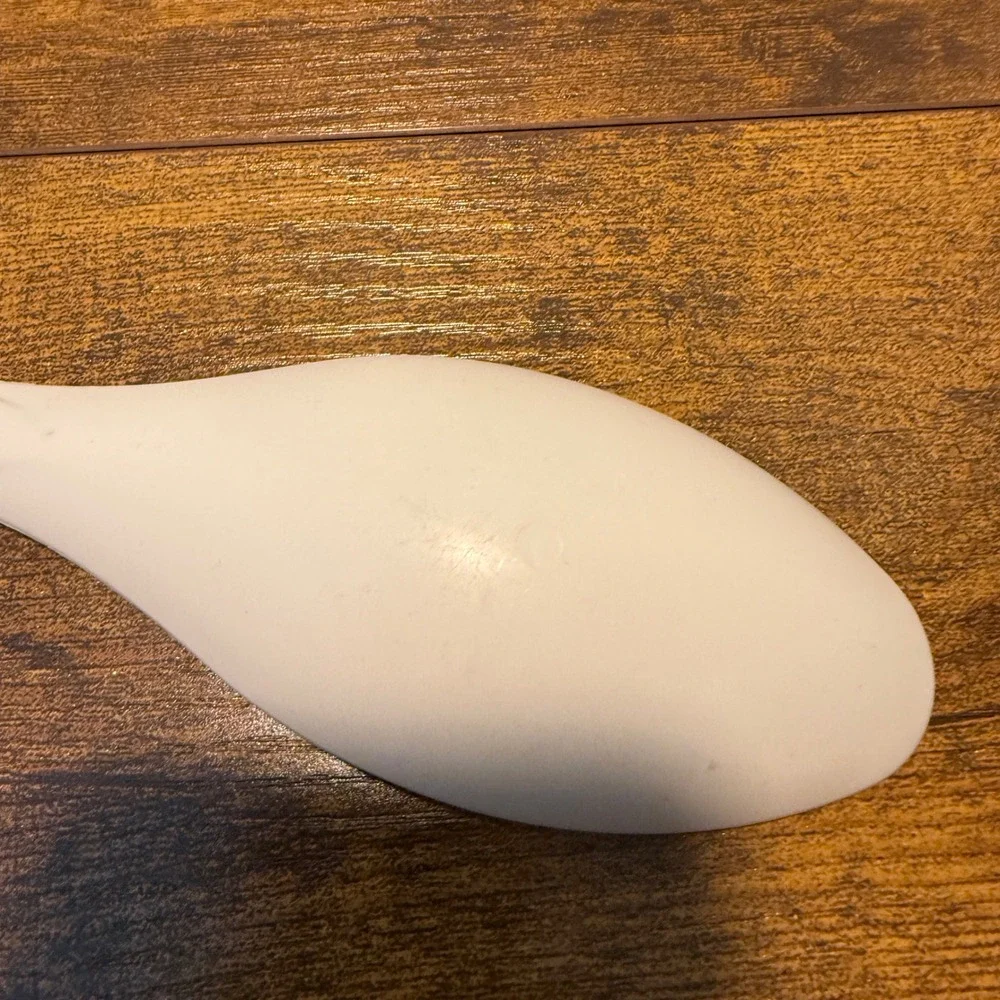 Texas Rib Kings BBQ Catering White Plastic Mixing Spoon 11.5